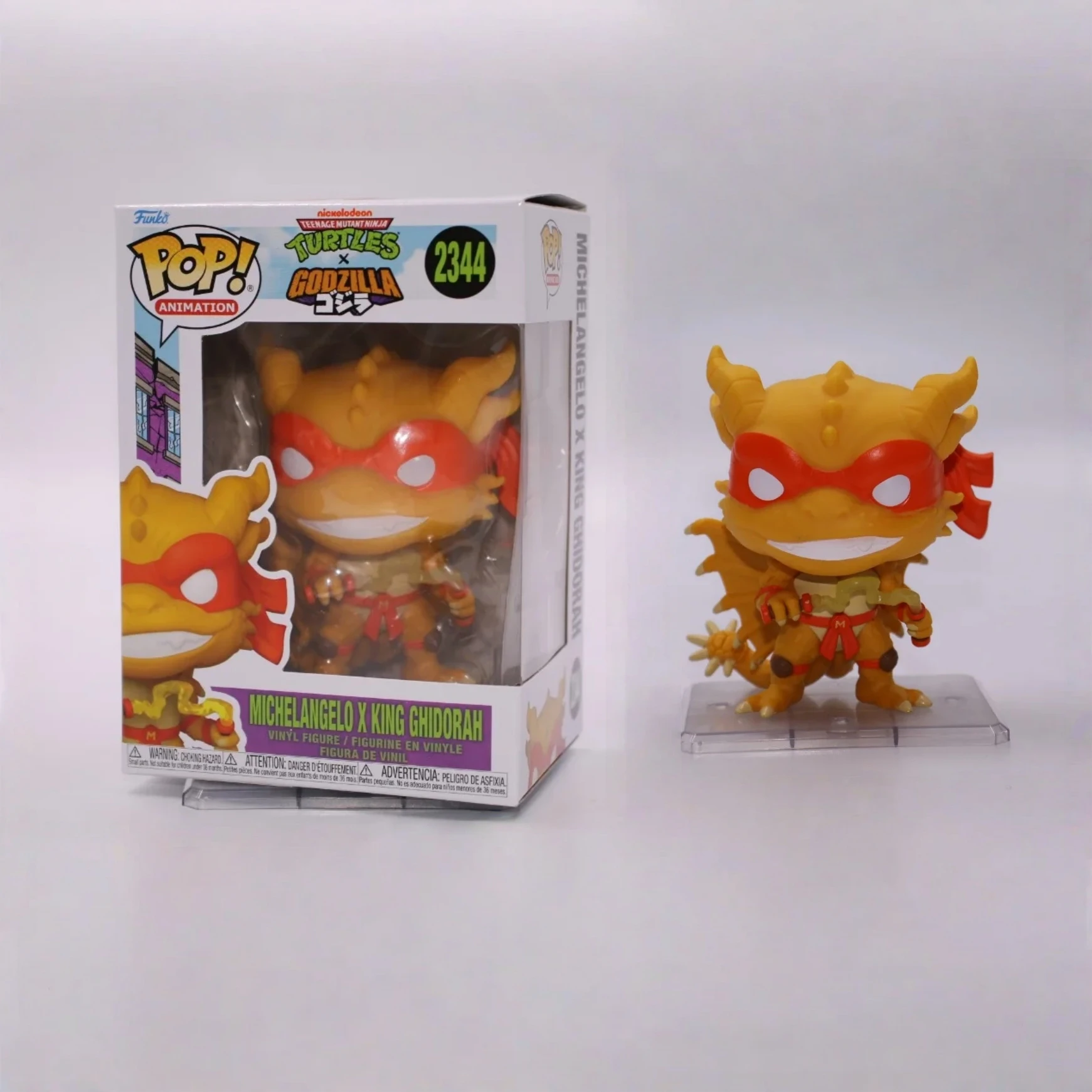 Фото Фигурка Teenage Mutant Ninja Turtles Michelangelo x King Ghidorah, официальная лицензионная коллекция Funko POP, ограниченная серия, игрушка для фанатов №4
