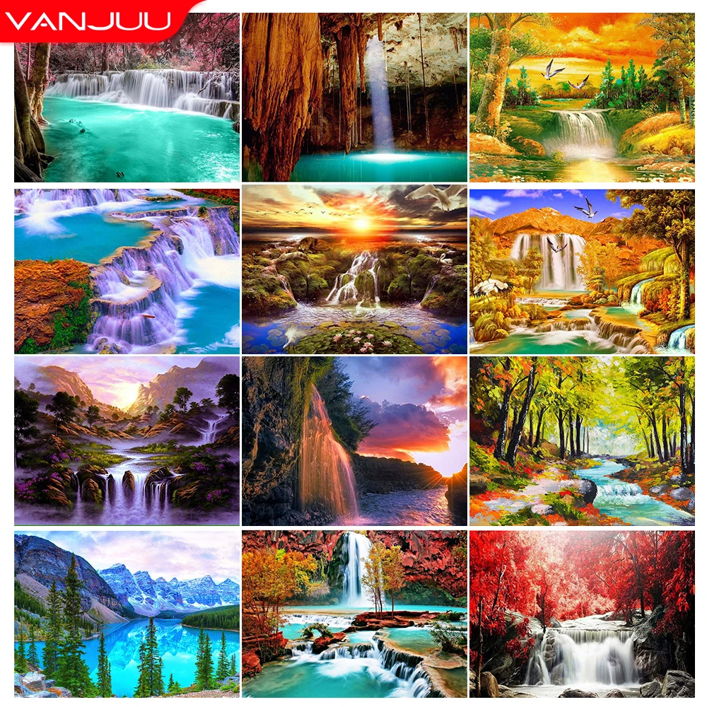 

5D Diamond Painting Scenery Full Drill Diamond Mosaic Cross Stitch Kits DIY Rhinestones Home Wall Decor Gift