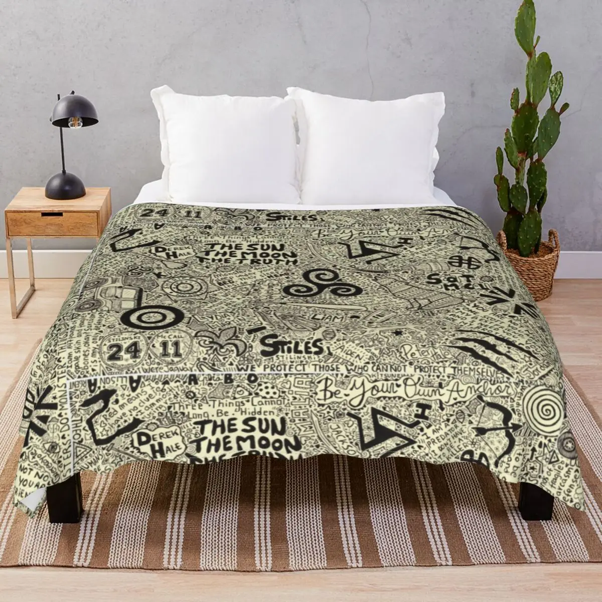 TeenWolf Blankets Fleece Autumn Breathable Throw Blanket for Bed Sofa Travel Cinema