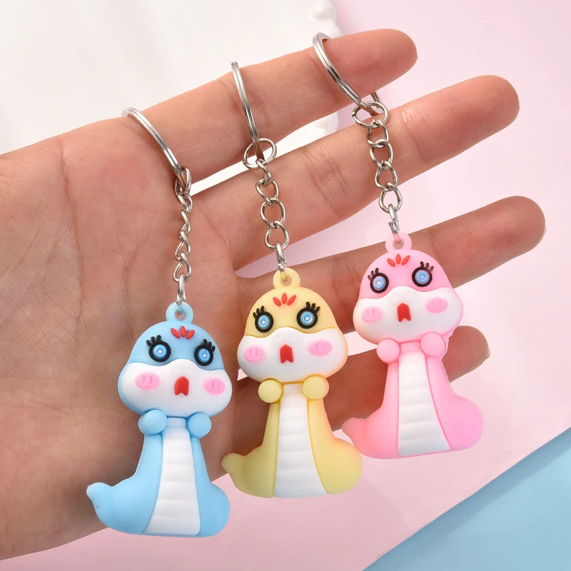 Креативный брелок-подвеска в виде змеи милый мультяшный зодиак змея год подвеска