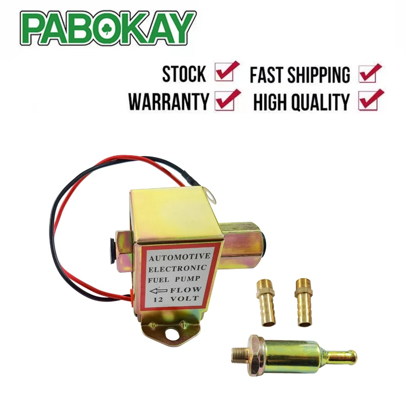 

Diesel petrol 12V red top square electric fuel pump 40104 40106 40107 P502 low pressure external 3797522 4299544