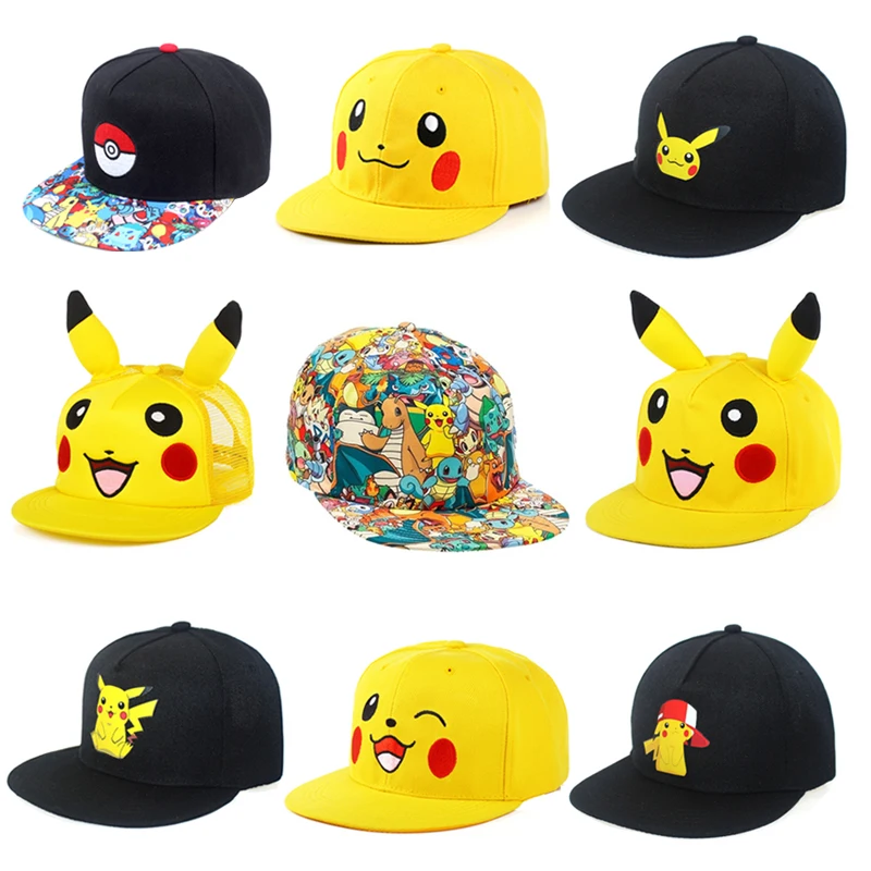 

Pokemon Anime Cartoon Series Peaked Cap Curved Brim Sunscreen Sunshade Caps Adjustable Children's Outdoor Sports Baseball Cap