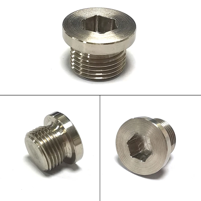 

Stainless Steel Inner for Head Pipe Fitting Plug Pipe Nut Stepped Cap Wideband Solder Bung M18x1.5 Thr AOS