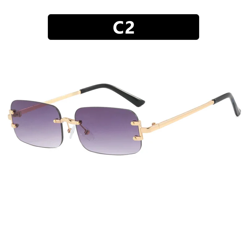 YOOSKE солнцезащитные очки без оправы для женщин модные роскошные брендовые