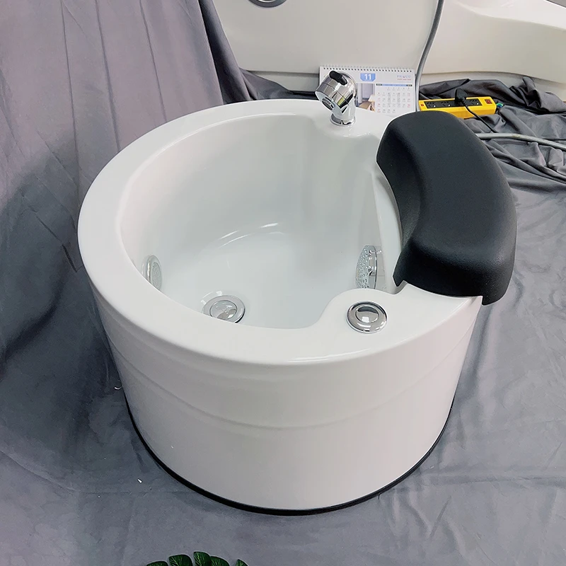

Best Selling Acrylic Foot Massage Bath Freestanding Round Pedicure Sink Foot Spa Bowl