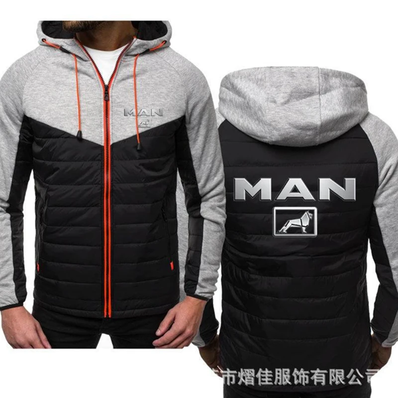 

Spring and autumn Hoodie men's MAN logo car animation fun printing high quality cotton men's Jacket Hoodie hip hop casual