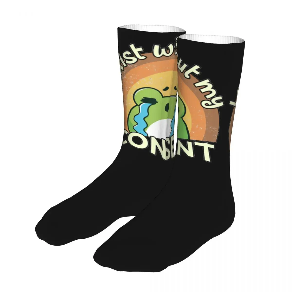 

Men Bike I Exist Without My Consent Funny Frog Socks Cotton New Woman Sock