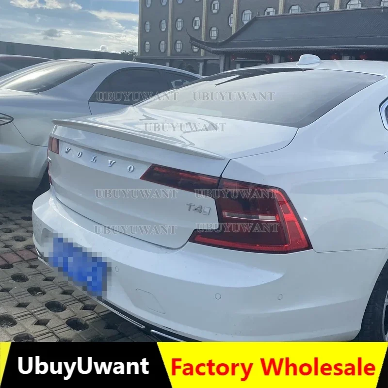 

Спойлер из высококачественного материала ABS для Volvo S90 2017-2023, цвет праймера, украшение на хвостовое крыло автомобиля, спойлер на задний багажник для Volvo S90