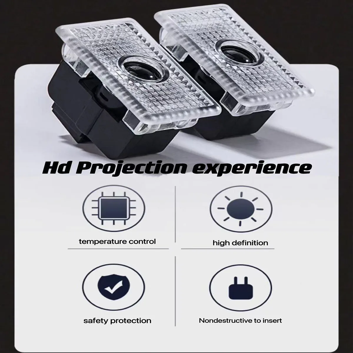 

2X Suitable For Tesla Model 3 Model S Model X Model Y HD LED Car Door Badge Light Projector Courtesy Logo Lamps Car Accessories