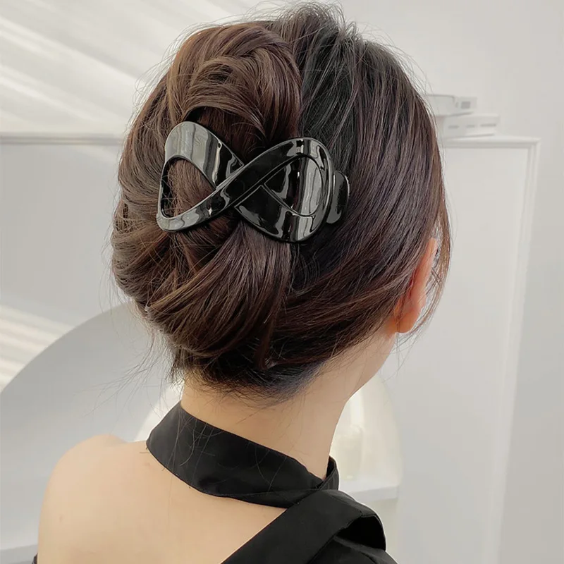 

Sdotter Korean Style Black Hair Claws Elegant Acrylic Hairpins Barrette Crab Hair Clips Headwear for Women Girls Hair Accessorie
