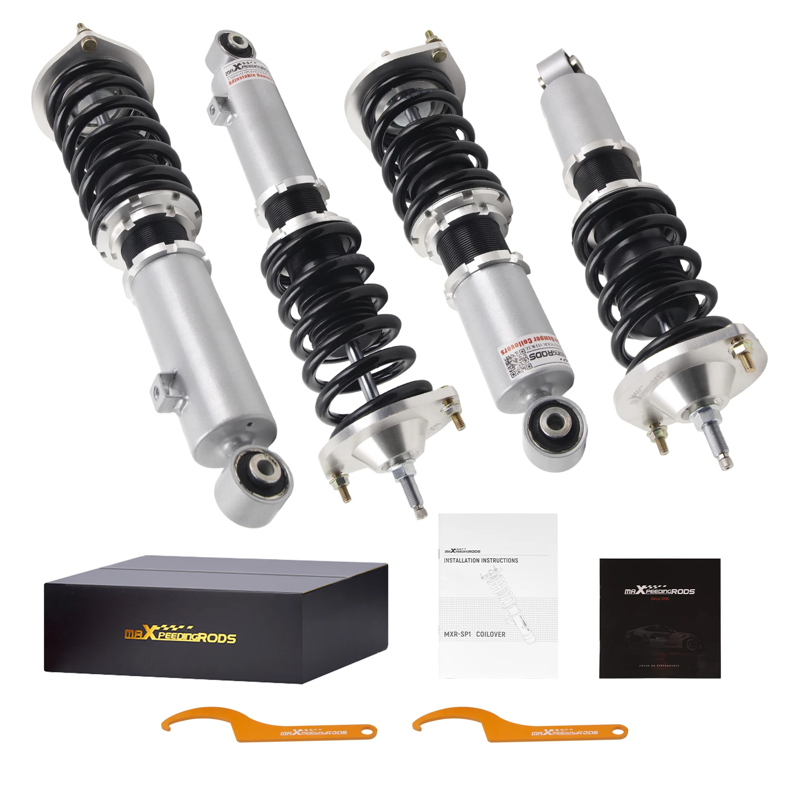 Фото Комплект подвески maXpeedingrods Coilovers с регулируемым демпфером для Mazda Miata MX-5 1990-2005, серый №2