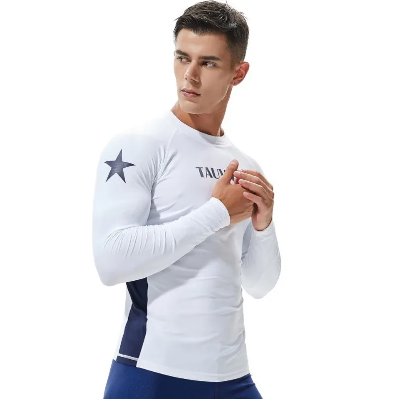 

Rashguard Men Long Sleeve Swimwear Swim Shirt Surfing Rash Guard Swimsuit For Swimming Sailing Diving Wetsuit Clothes