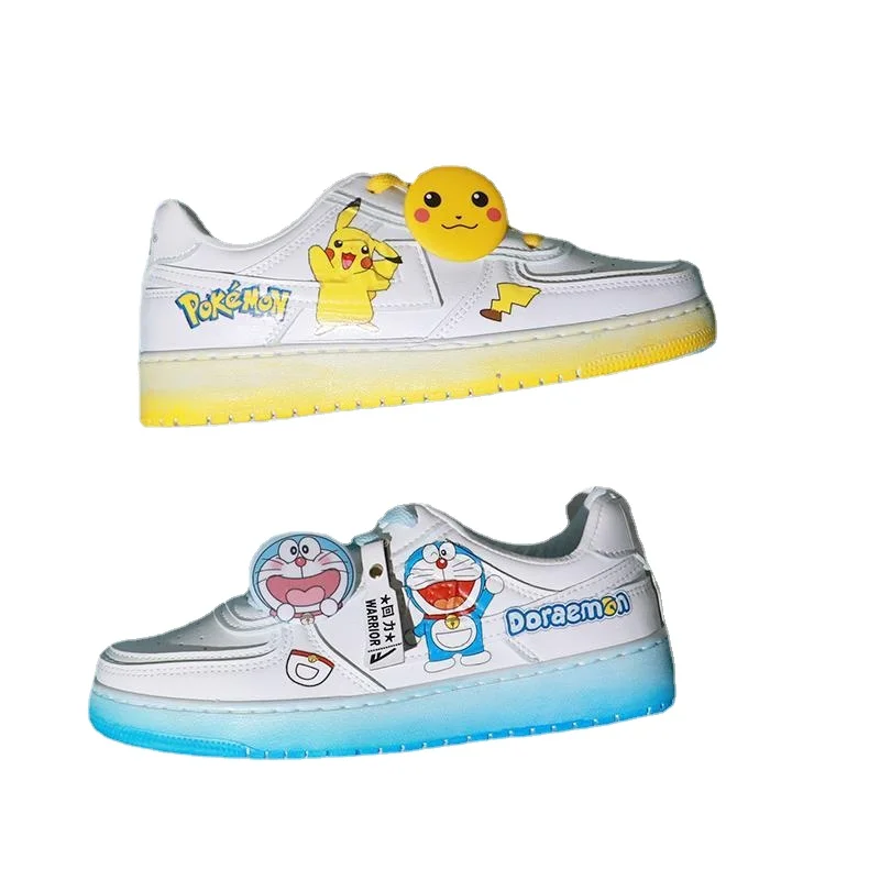

Pokemon Pullback Air Force One Co-branded Board Shoes Mandarin Duck Shoes Couple Jelly-soled Sneakers Gift Gift