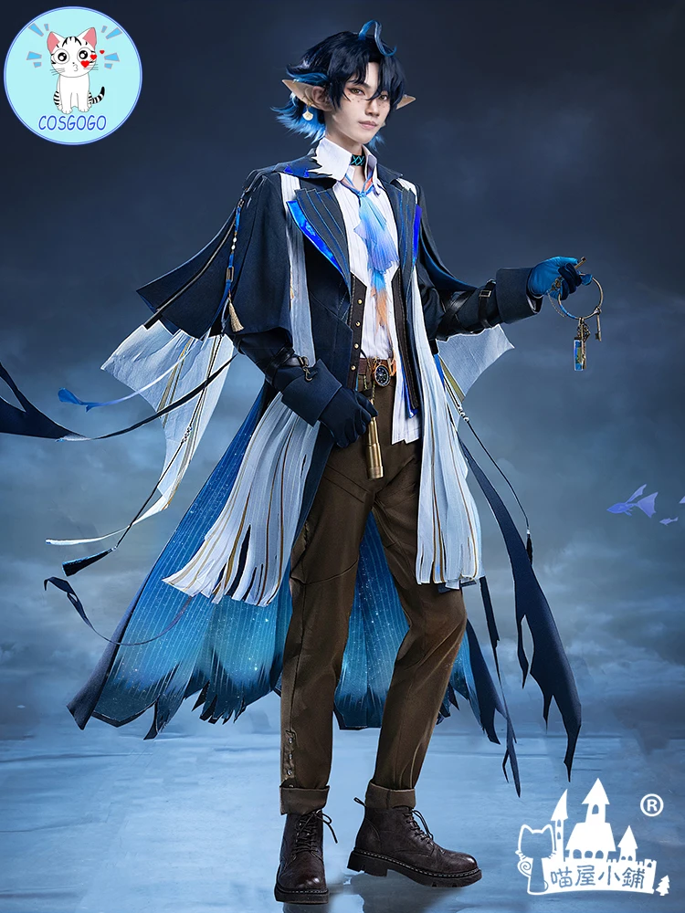 

COSGOGO Arknights Lumen RHODE ISLAND Game Suit Uniform Cosplay Costume Men Halloween Party Outfit Role Play Clothing