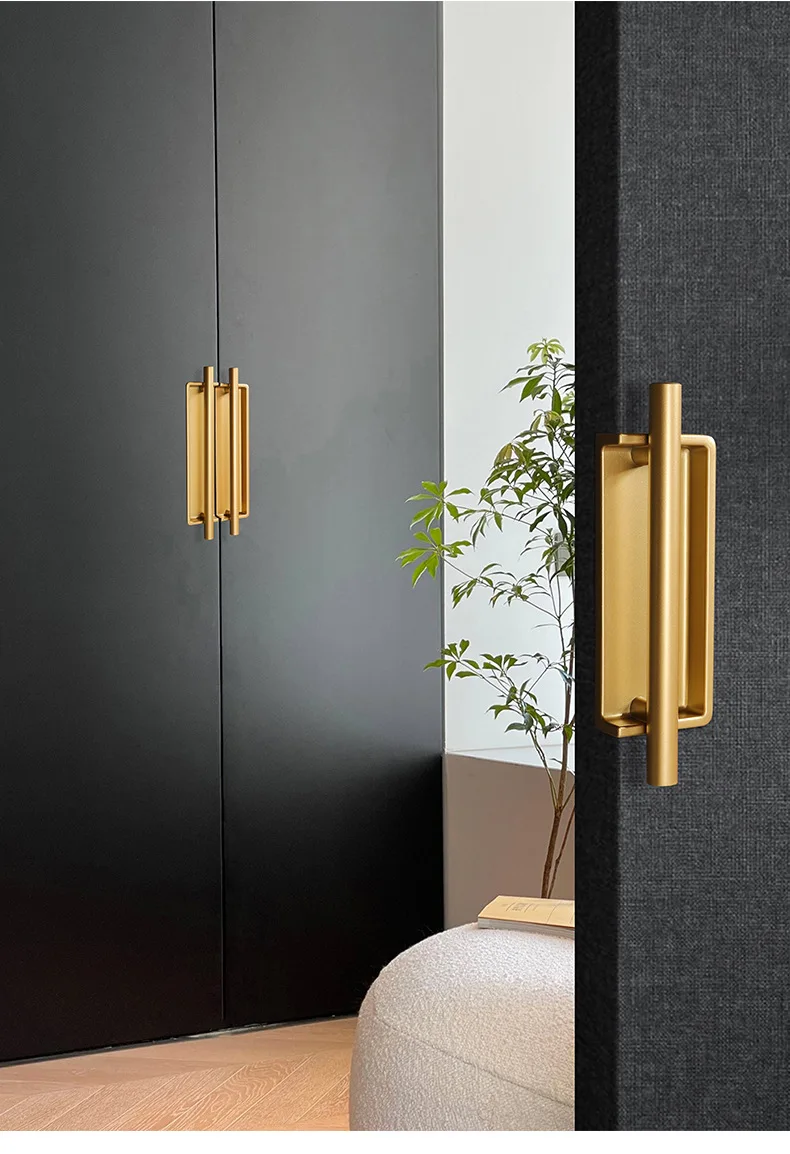 

Hidden Door Handle Black Gold Embedded Handle Zinc Alloy Door Invisible Cabinet Handle Recessed Pulls Knob Furniture Hardware