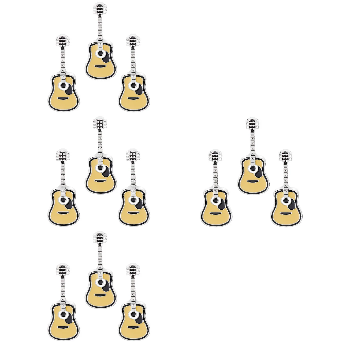 

12 pcs Retro Guitar Lapel Pin Fashion Punk Guitar Brooch Pin Bag Coat Decor Pin