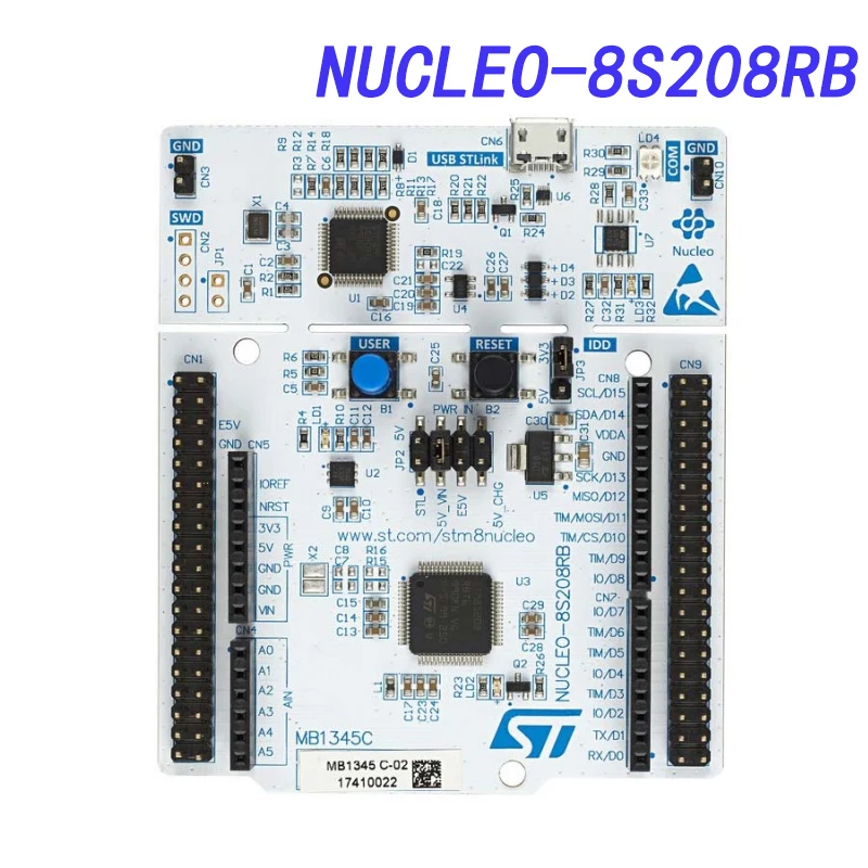 

Avada Tech NUCLEO-8S208RB плата разработки, Nucleo-64,8-bit, STM8S208RB MCU, Arduino, St Morpho совместимый