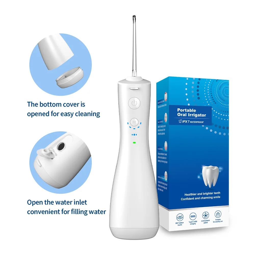 

Oral Irrigator Portable Household Water Flosser USB Rechargeable Dental Water Jet Ipx7 Tartar Cleaner Removal Oral Hygiene Tools