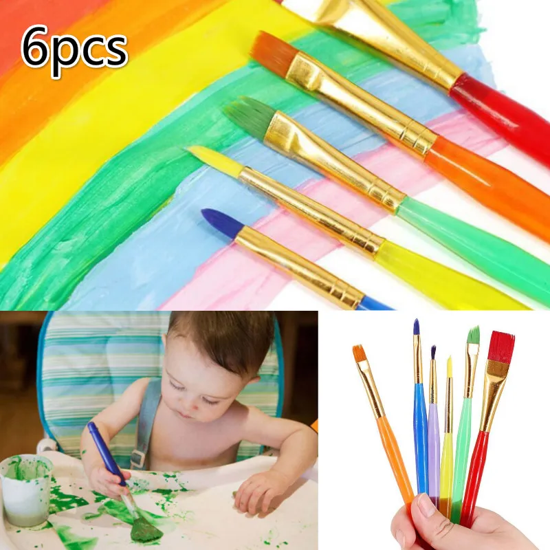 

6Pcs/set Colorful Brush Drawing Pens for Children's Creativity Toys for Learning Painting Tool Homeschool Supplies Educational