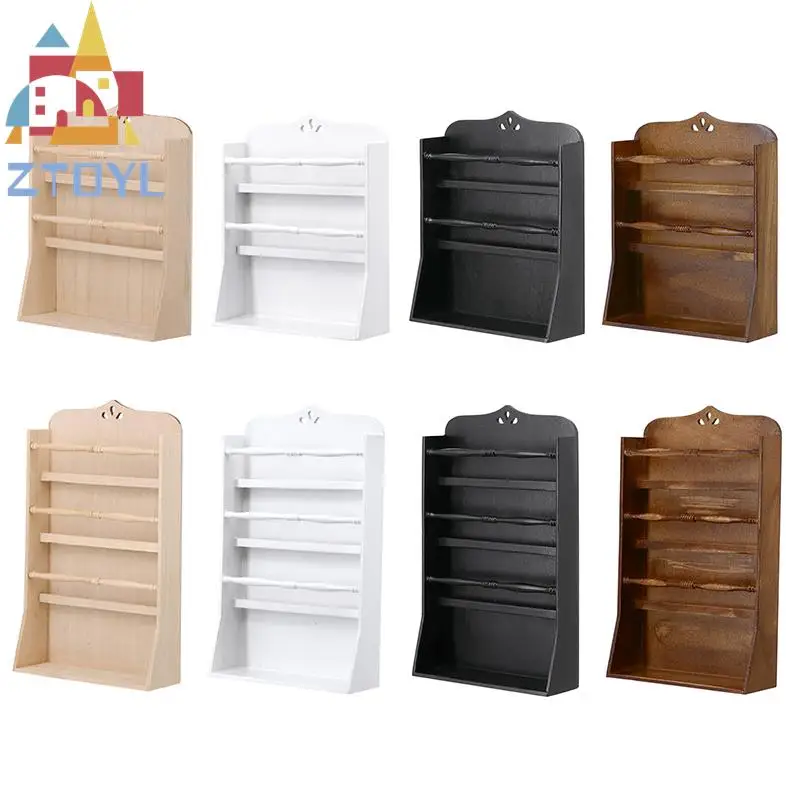 

1:6 полка для кукольного домика/книжная полка/стеллаж для хранения из цельной древесины Вишневый кукольный домик мини-модель