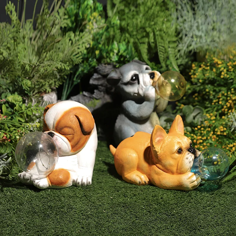 

Outdoor Solar Lamp Cute Animal Decoration Garden Landscape Decoration Resin Crafts Statue Cartoon Sculpture