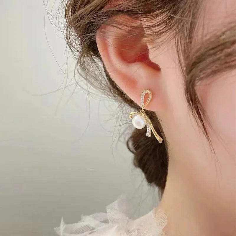 DIY жемчужные аксессуары Серьги-гвоздики из стерлингового серебра S925 Emp Support