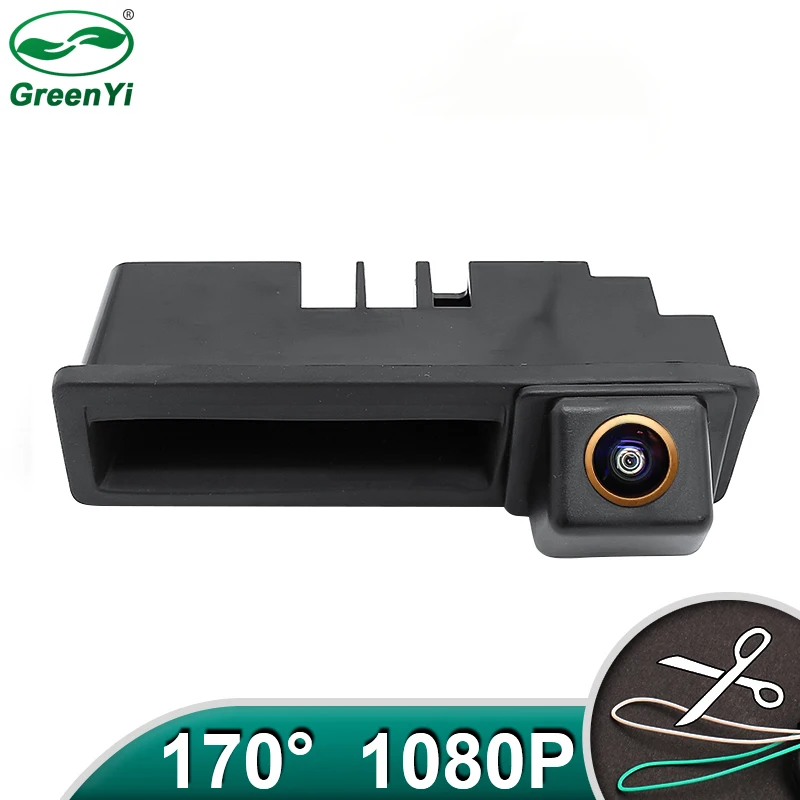 Greenyi 170-градусный объектив рыбий глаз CCD AHD 1080P Автомобильная камера заднего вида с