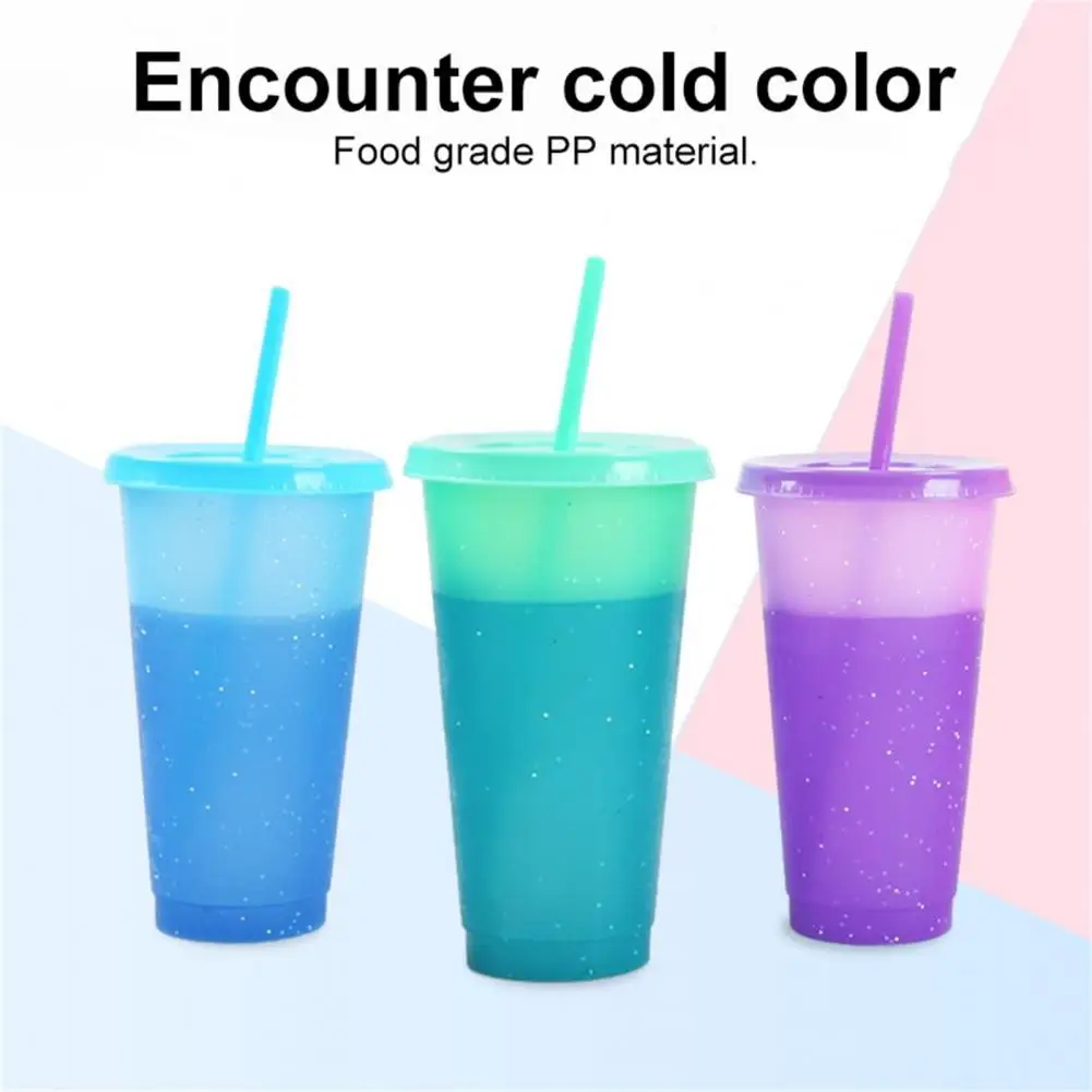

Wonderful Long Lasting Large Capacity DIY Craft Color Changing Straw Water Tumbler for Office Beverage Cup Water Bottle