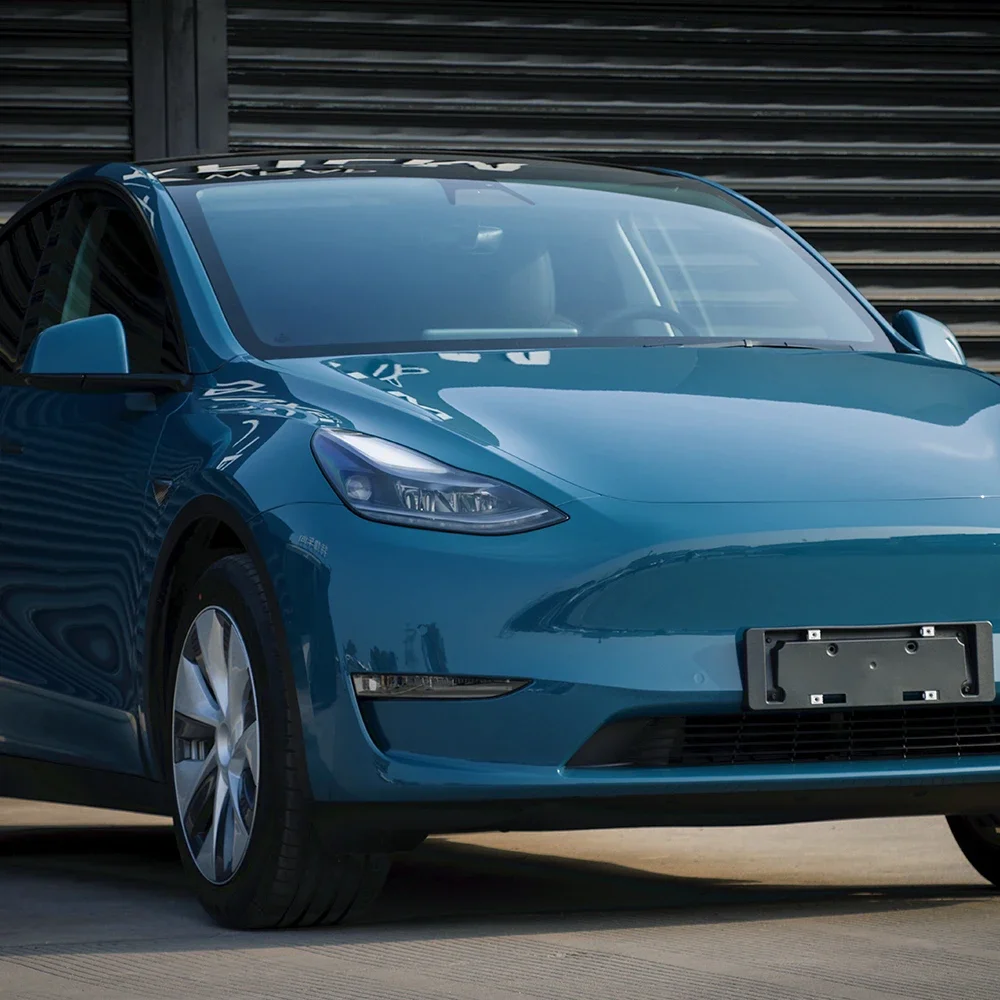 Автомобильная пленка виниловая бензин синий без пузырьков ПЭТ-наклейка наклейка