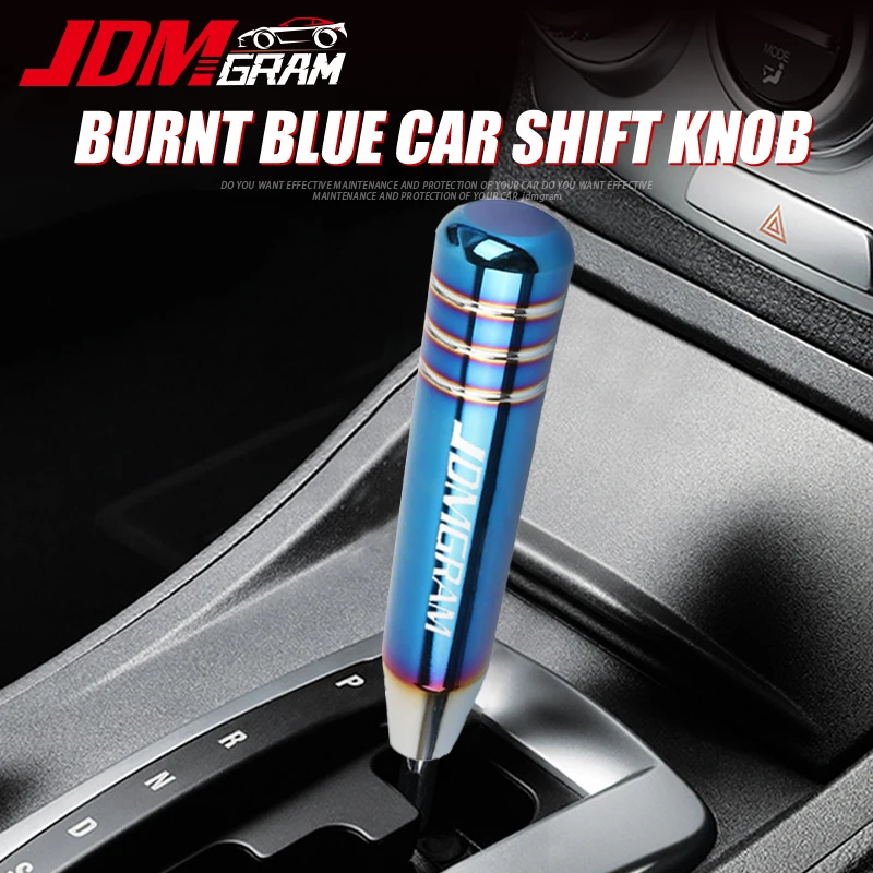 

JDMGRAM Car Gear Knob Shift Lever 5 Speed Manual Automatic Universal 18cm Shifter Boot Stick Auto Interior Accessories