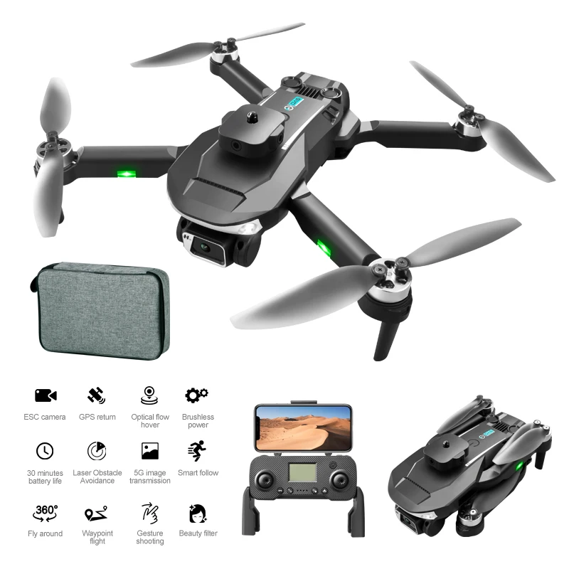 Sky Fly JHD 2023 LU20 Drone with 360 OAS Obstacle Avoidance WIFI 4K Dual Camera FPV Drone GPS Quadcopter  VS SG107 Max Boy Gife