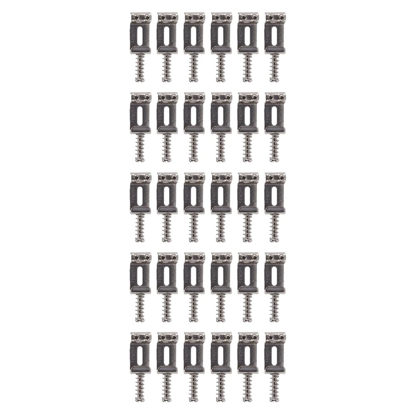 

30X Guitar Bridge Saddles Roller Tremolo For Fender Strat Stratocaster Tele Telecaster Electric Guitar Silver