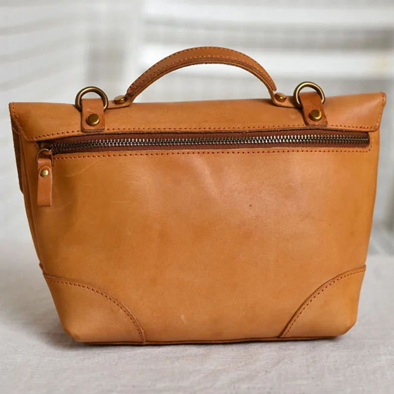 Vintage handmade genuine leather women's small handbag casual luxury natural real cowhide party female shoulder messenger bag