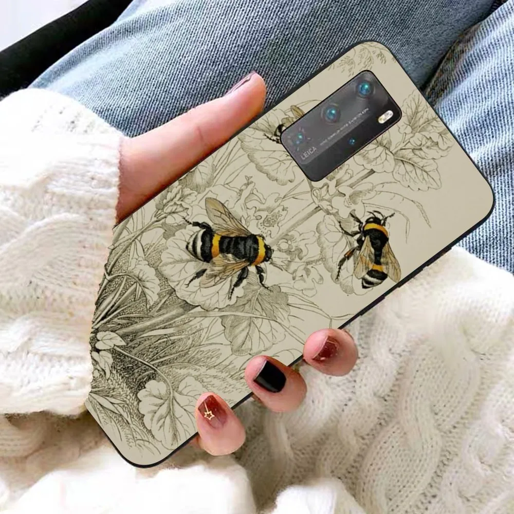 Чехол для телефона с принтом пчел Samsung A 13 21 30 31 32 51 52 53 70 Huawei Honor 50 60 OPPO vivo