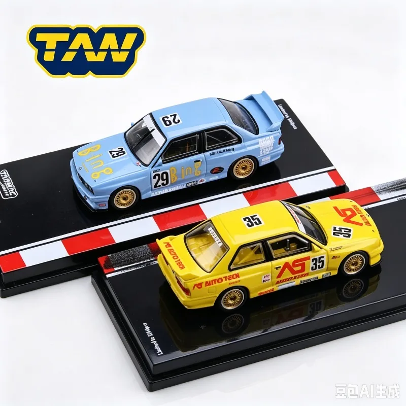 Фото TW 1:64 Специальная серия BMW M3 35 #   Модель автомобиля из сплава 29 JTCC, имитация статического настольного украшения, подарок для мальчиков. №1