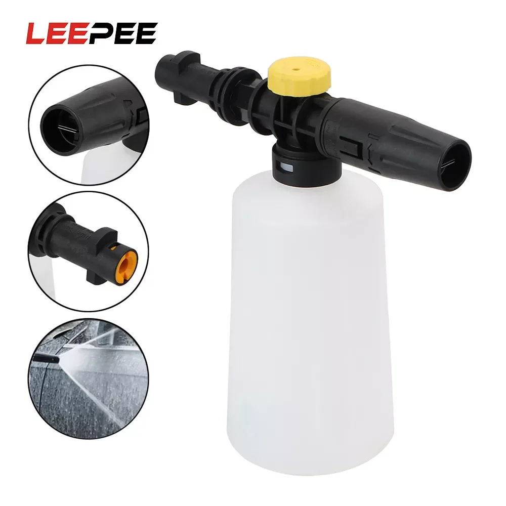 

LEEPEE 750ML Snow Soap Foam Generator High Pressure Adjustable Lance Sprayer Nozzle Washer for Karcher K2 K3 K4 K5 K6 K7