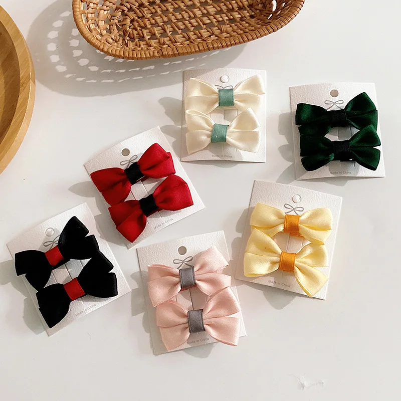 

Children's Bow Hairpin Sweet and Cute Duckbill Clip Simple Girls Hair Accessories Bangs Clip Japanese and Korean Headdress
