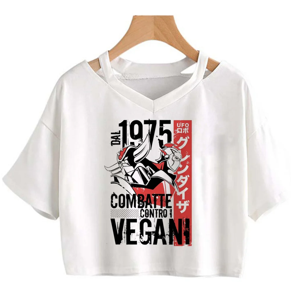 Футболка Goldorak женская с рисунком летняя забавная уличная одежда Аниме Манга для