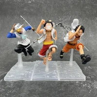 one piece hand made dreamland navy luffy issabo 3 brothers model ornament toys anime peripherals