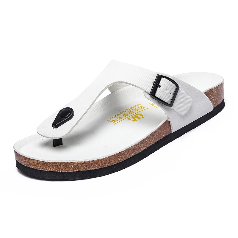 Босоножки на мягкой подошве пробковые шлепанцы пляжная обувь модные