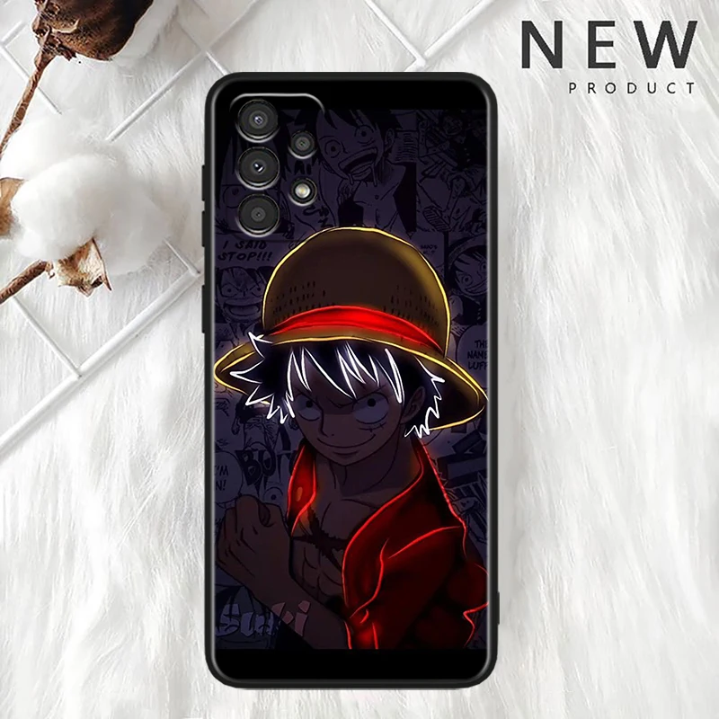 Luffy O-ne P-iece для Samsung A73 A72 A54 A53 A52S A34 A33 A32 A25 A24 A23 A22 A15 A14 A13 A05 черный чехол телефона