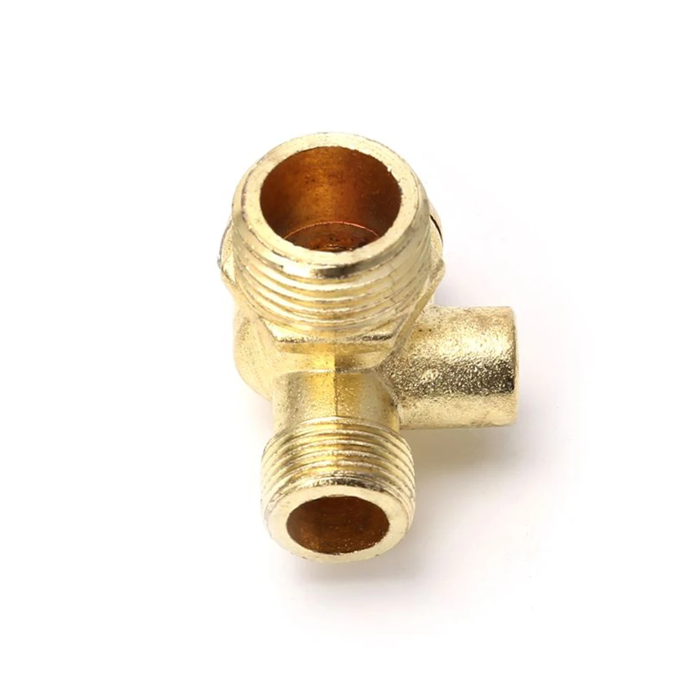 

Gold High quality 10mm 20mm/16mm/10mm Air Compressor Check Valve 3-Port Brass Central Pneumatic Connector Tool