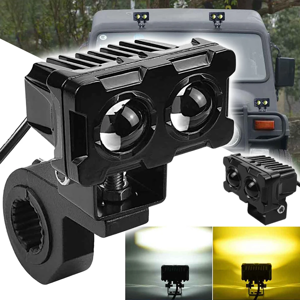 

1 шт светодиодный фонарь для мотоцикла вспомогательный свет DC12-85V 4000LM 6500K внедорожный прожектор дальнего/ближнего света противотуманные фар...