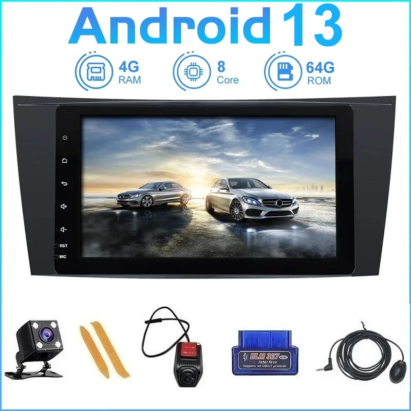 ZLTOOPAI Android 13 для Mercedes Benz E-Class W211 E300 CLK W209 CLS W219 автомобильный мультимедийный плеер