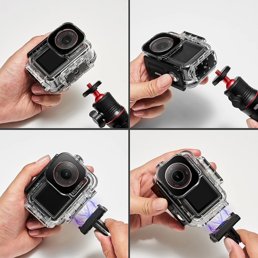 Магнитный водонепроницаемый чехол для DJI OSMO Action 5 Pro 4, 3, 60 м, защитный чехол для подводного погружения, аксессуары для крепления (art.: 3920ce905ff17) - 3920ce905ff17