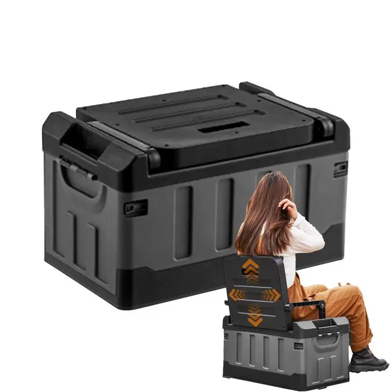 

Ящик для багажника вместимостью 25 л, складной стул со спинкой для путешествий, для кемпинга и пикника, компактный чемодан большой вместимости, дизайн обеденного стола