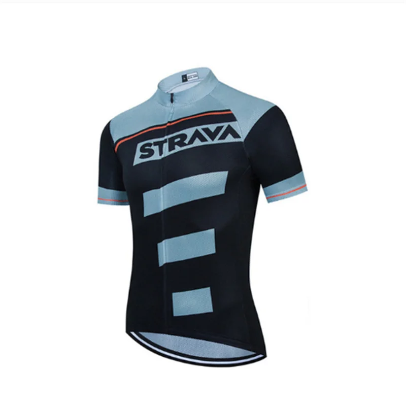 

STRAVA Road Bike Short Sleeve Bicycle Clothes Men Cycling Summer Pro Team Clothing Men's Mtb Jersey Sport Wear