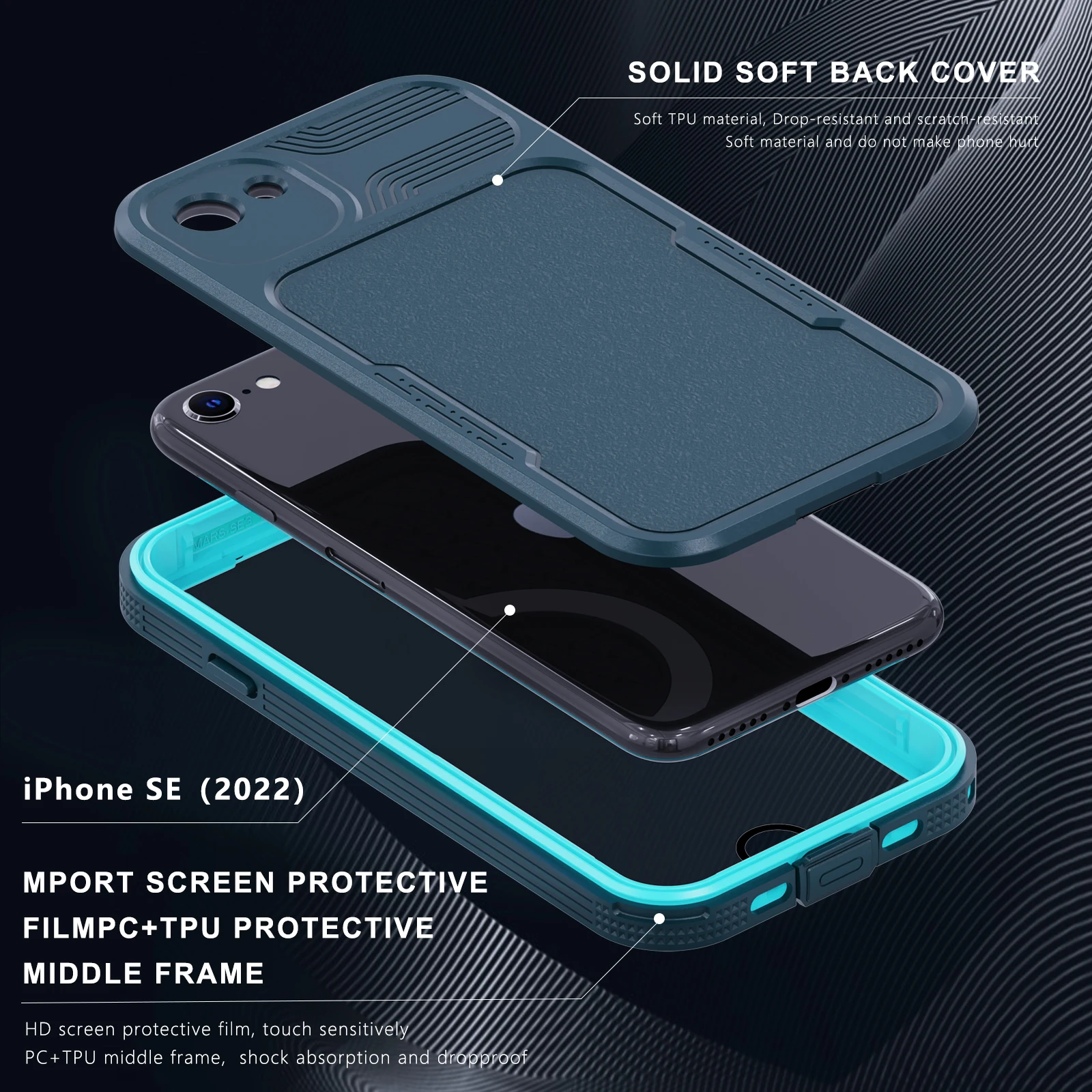 IP68 Waterproof Case For iPhone SE3 2020 SE2 7 8 Shock Drop proof Cover Diving Swim outdoor sport Magnetic Charging Case