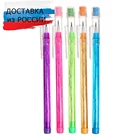 539150 Карандаш секционный чернографитный с ластиком Флюор МИКС, 50 шт