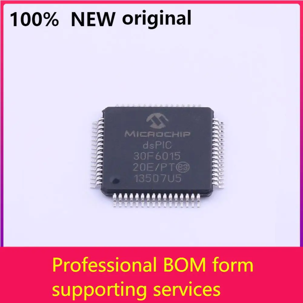 

MCU 16-bit dsPIC30 dsPIC RISC 144KB Flash 3,3 V/5V 64-контактный лоток TQFP-лотки DSPIC30F6015-20E/PT 100% оригинал